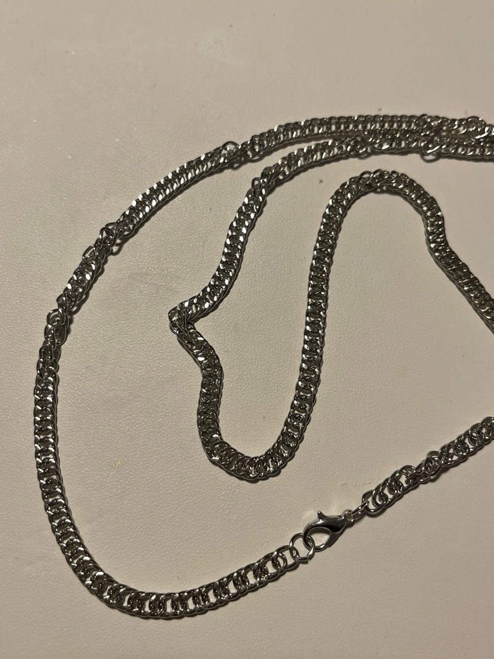 Classic Silver Men's Chain Necklace - Polished Stainless Look